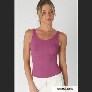 NEW Mulberry Purple Ultra Soft and Stretchy Wide Strap Tank Top